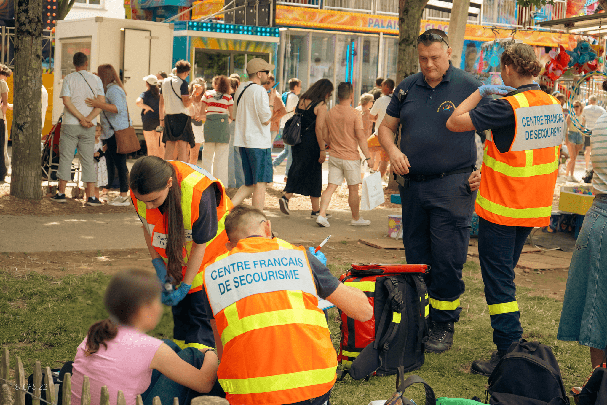 Équipe du CFS 22 en dispositif de secours